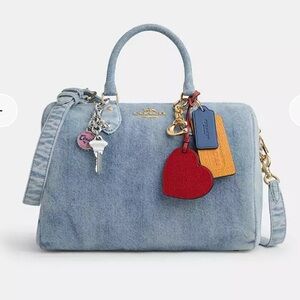 Coach Blue Denim Rowan with Charms